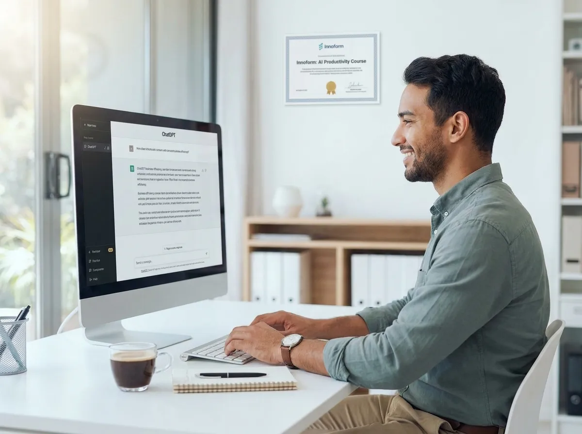 Dipendente usa ChatGPT per velocizzare il lavoro quotidiano dopo il corso Innoform