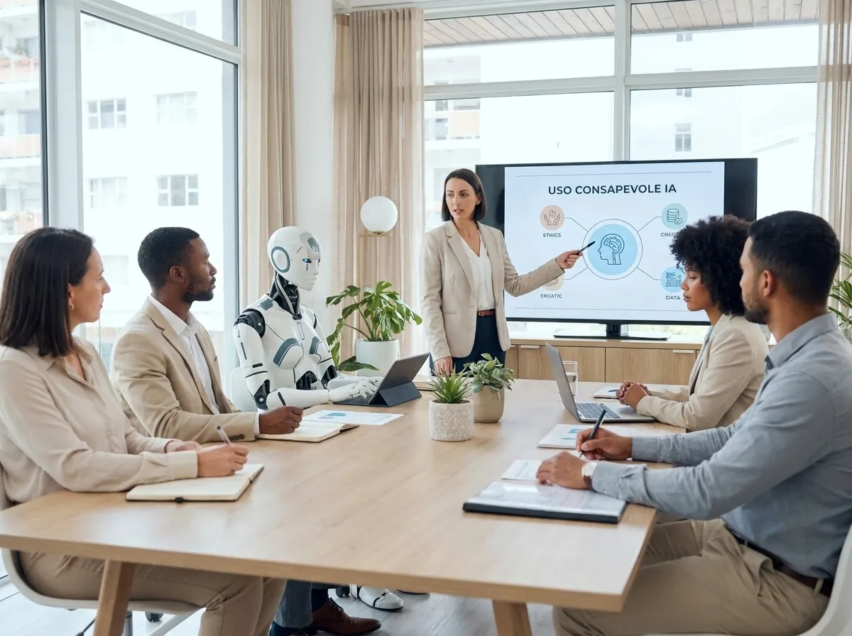 Team aziendale formato sull'uso consapevole dell'intelligenza artificiale